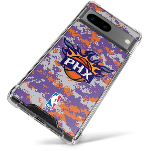 NBA Phoenix Suns Digi Camo Google Pixel 7a Clear Case